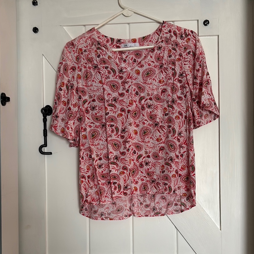 Paisley Print Women's Top - Pink
